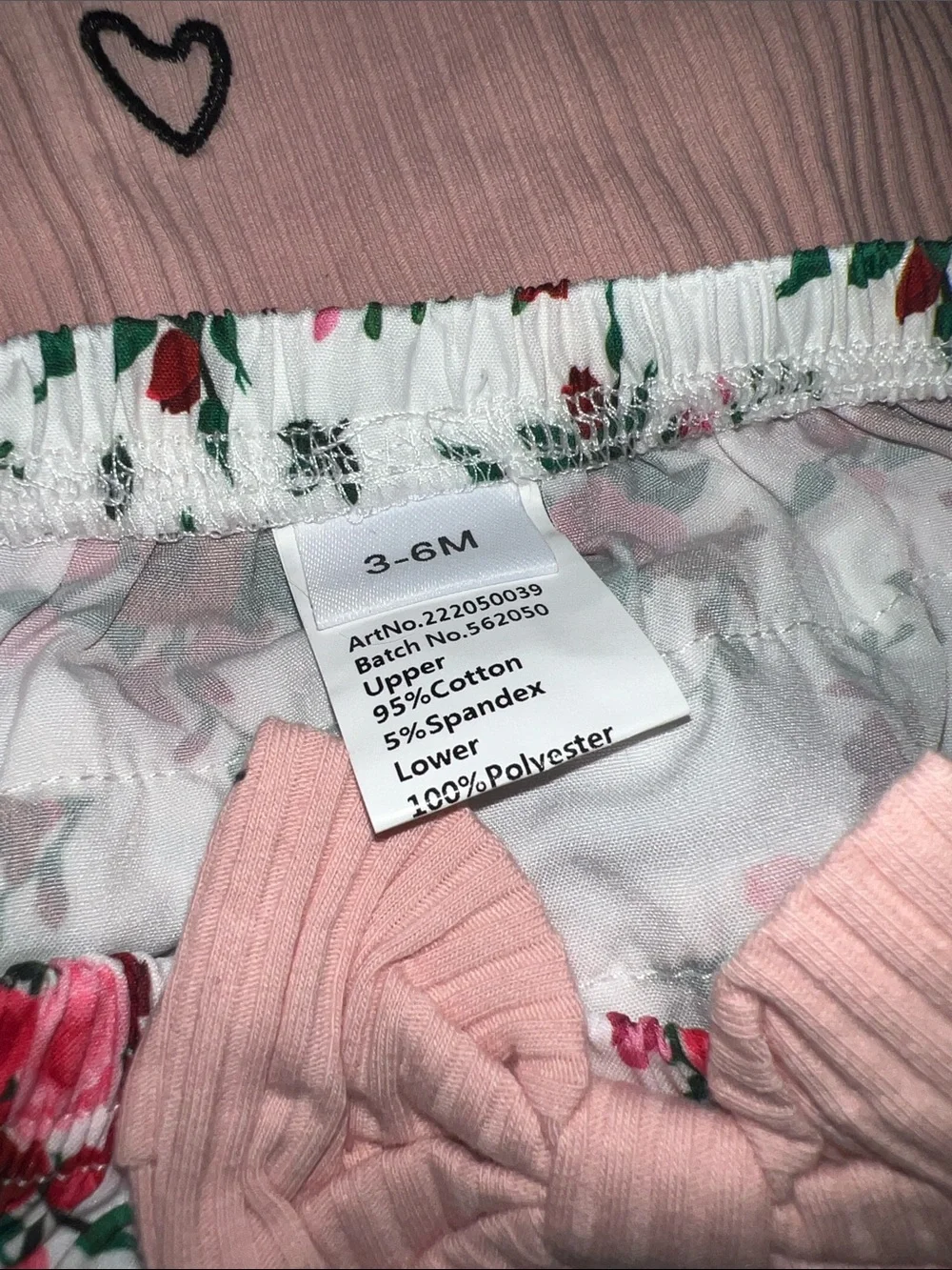 NWT Pink Baby Outfit Set with Floral Ruffle Skirt